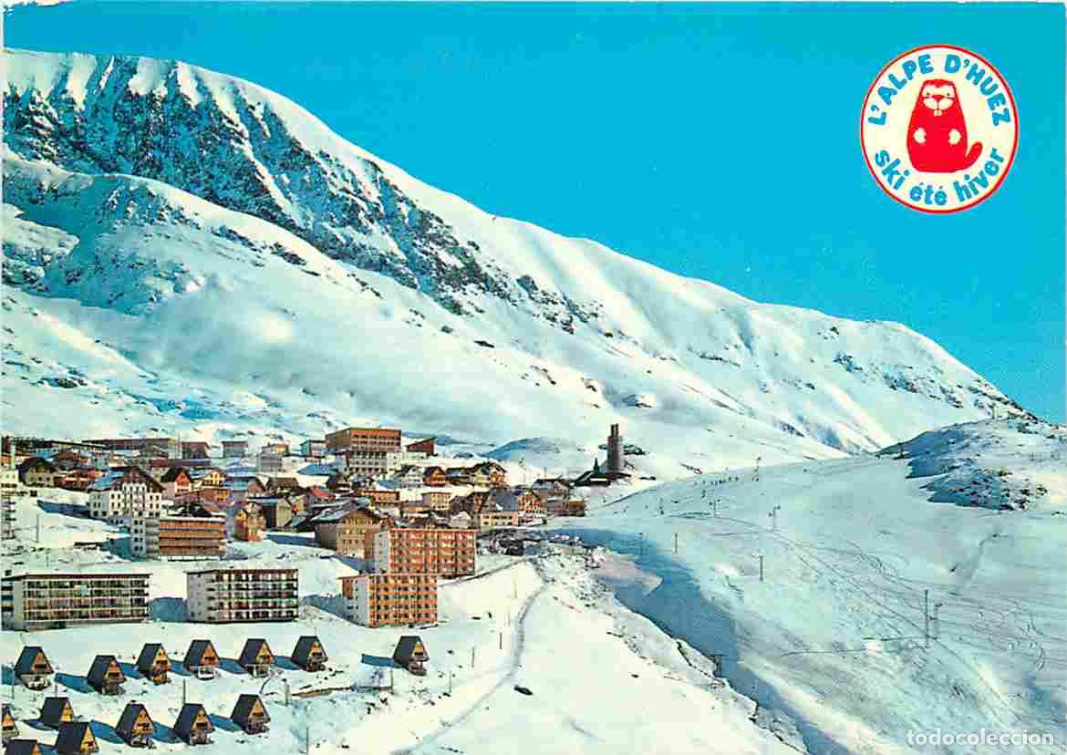 Postais: Francia - 38 - Alpe d'Huez - Vue G&eacute;n&eacute;rale - Vue partielle de la station et massif des Grandes Rousse
