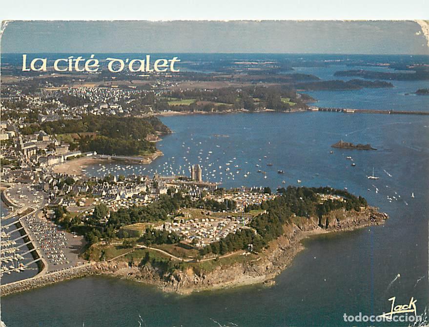 Postales: Francia - 35 - Saint Servan - L'estuaire de la Rance, la tour Solidor et la cit&eacute; d'Alet - Vue a&eacute;rien