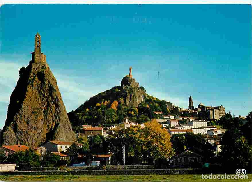 Cartes Postales: Francia - 43 - Le Puy en Velay - Vue G&eacute;n&eacute;rale - Chapelle Saint Michel - Notre Dame du Puy - Flamme P