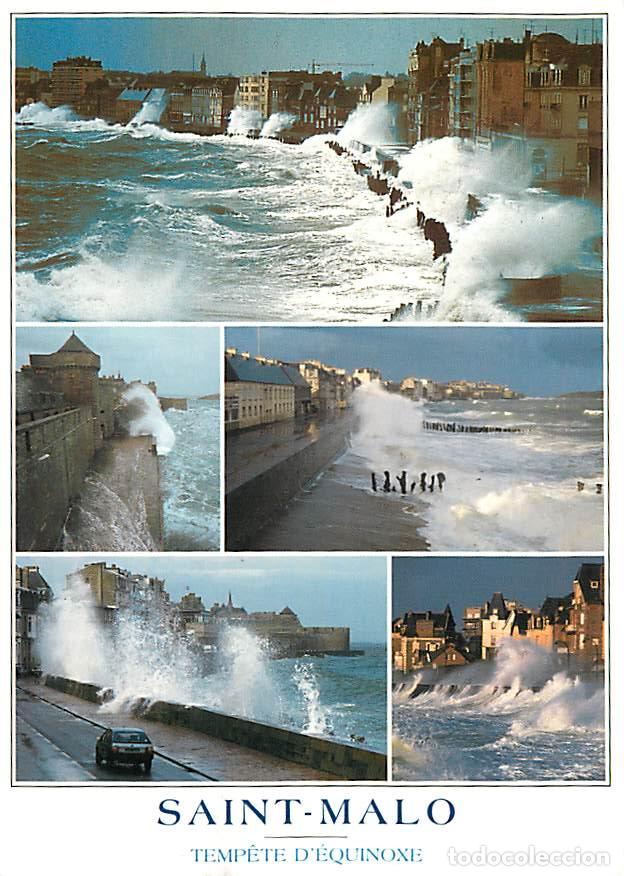 Cartes Postales: Francia - 35 - Saint Malo - Temp&ecirc;te d'Equinoxe - Multivues - Effet de Vagues - CPM - Voir Scans Rect