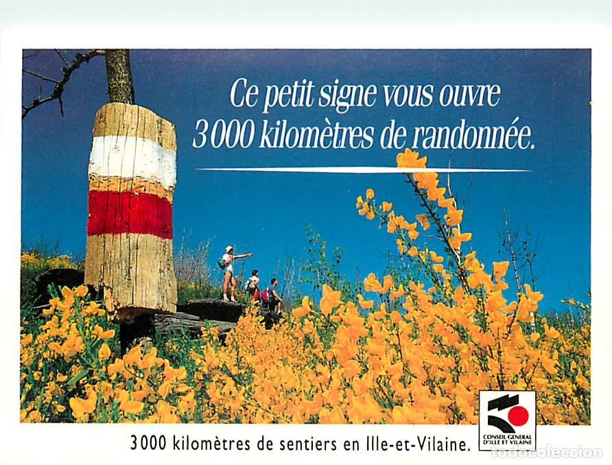 Cartes Postales: Francia - 35 - Ille et Vilaine - CartePublicitaire du Conseil G&eacute;n&eacute;ral : 3000 kilom&egrave;tres de sentiers