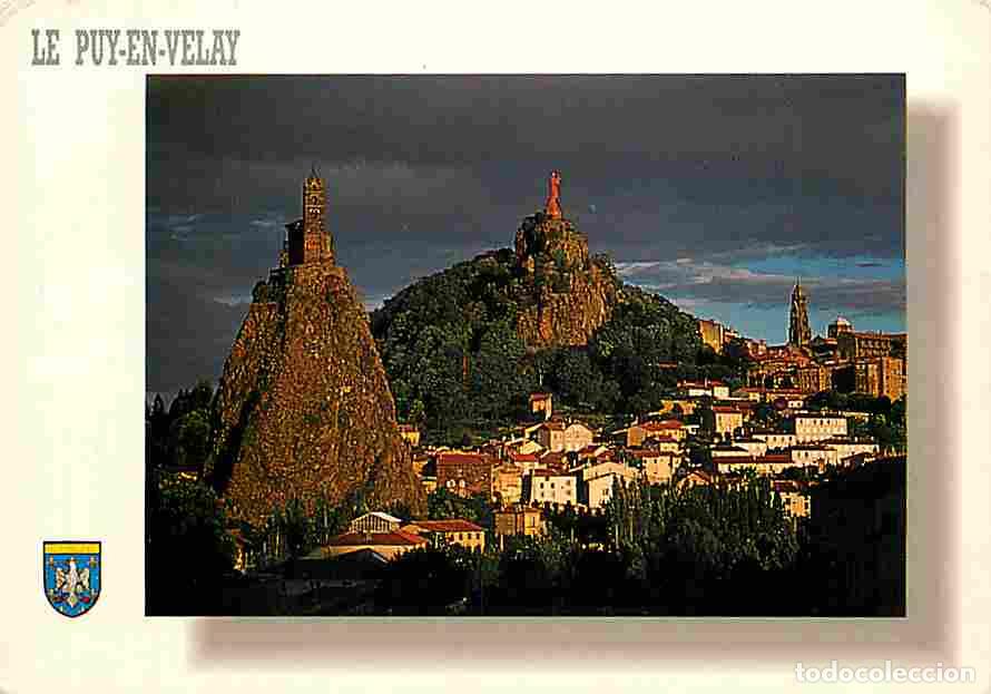 Cartes Postales: Francia - 43 - Le Puy en Velay - Vue G&eacute;n&eacute;rale - Blasons - Flamme Postale Cayres Lac du Bouchet - CPM