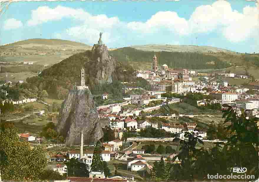 Cartes Postales: Francia - 43 - Le Puy en Velay - Vue G&eacute;n&eacute;rale a&eacute;rienne - Rocher d'Aiguilhe - Rocher Corneille - Stat