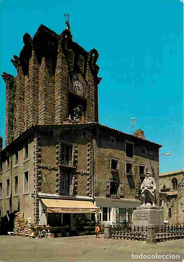 Postales: Francia - 43 - Saugues - La Tour des Anglais et l'Eglise - Commerces - Monument aux Morts - Carte Ne