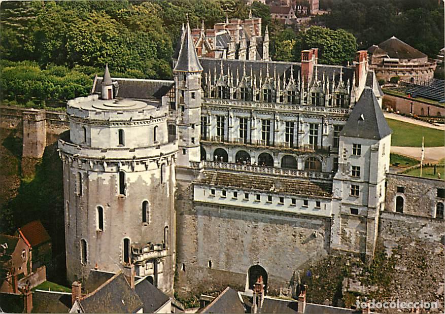 Postales: Francia - 37 - Amboise - Le Ch&acirc;teau - La fa&ccedil;ade et la Tour des Minimes, le Balcon des Conjur&eacute;s - Vue