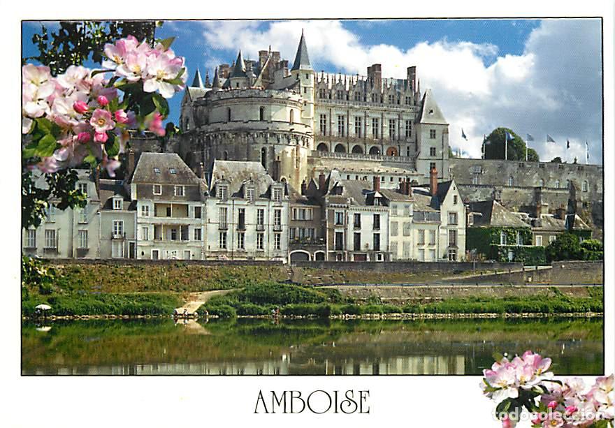 Postales: Francia - 37 - Amboise - Le Ch&acirc;teau - La Tour des Minimes - Le Logis du Roi dominant la Loire - Fleu