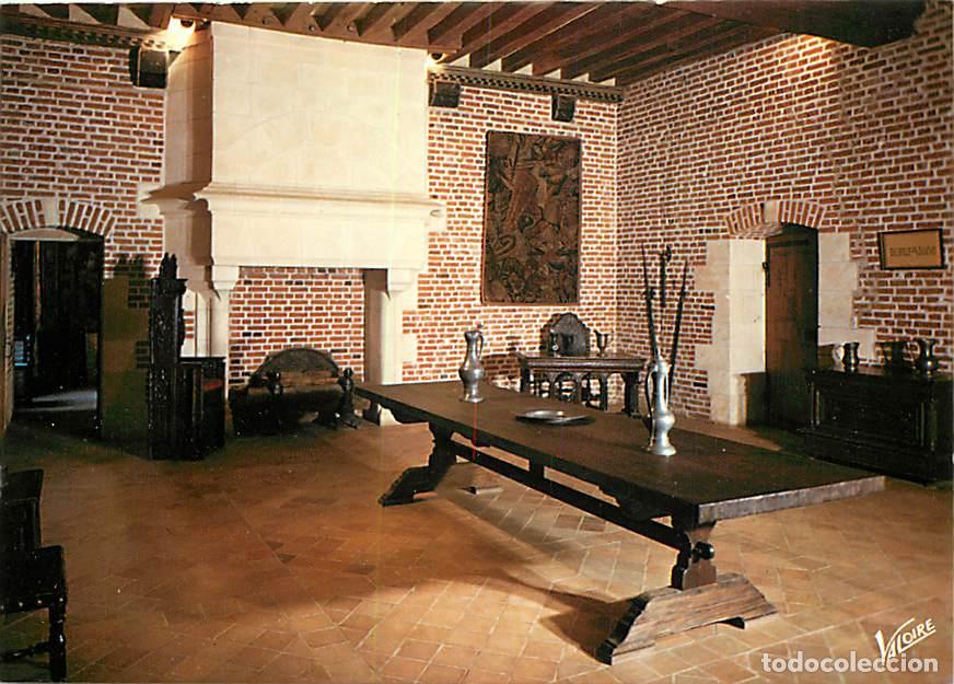 Postales: Francia - 37 - Amboise - Le Clos-Luc&eacute; - Manoir du XVe si&egrave;cle o&ugrave; v&eacute;cut L&eacute;onard de Vinci - La salle du
