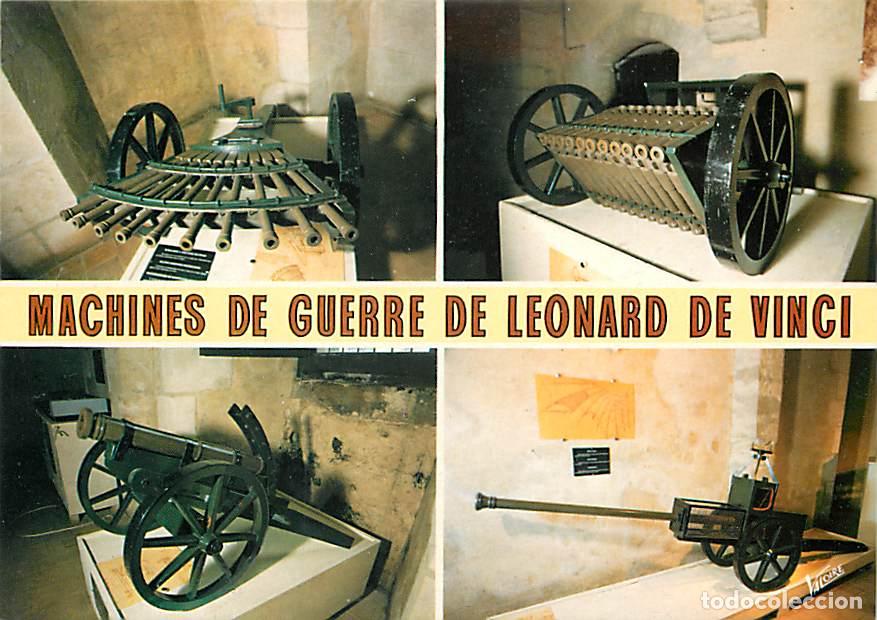 Postales: Francia - 37 - Amboise - Le Clos-Luc&eacute; - Manoir du XVe si&egrave;cle o&ugrave; v&eacute;cut L&eacute;onard de Vinci - Machines de