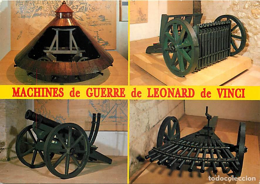 Postales: Francia - 37 - Amboise - Le Clos-Luc&eacute; - Manoir du XVe si&egrave;cle o&ugrave; v&eacute;cut L&eacute;onard de Vinci - Machines de