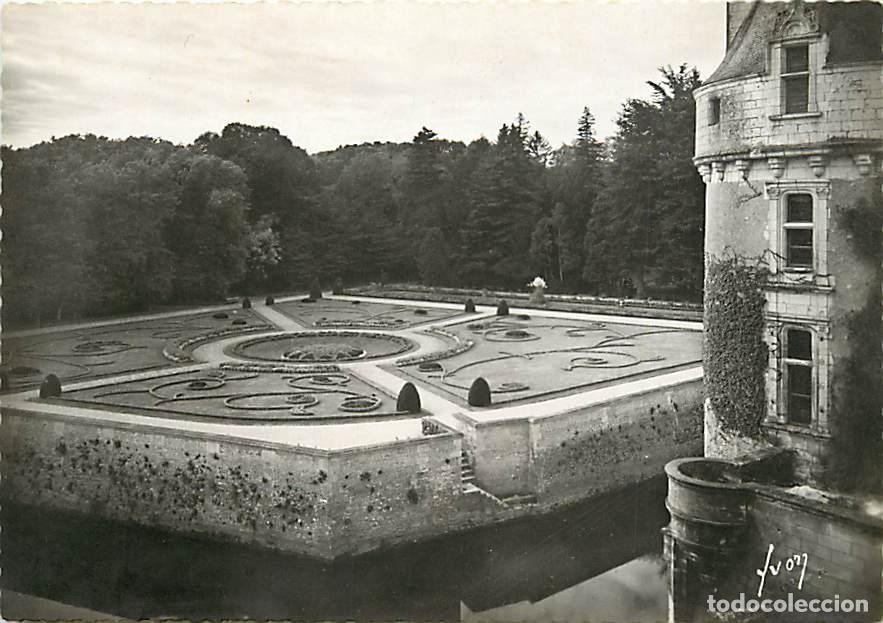 Postales: Francia - 37 - Chenonceau - Le ch&acirc;teau, Tour des Marques - Jardin de Catherine de M&eacute;dicis - CPSM gra