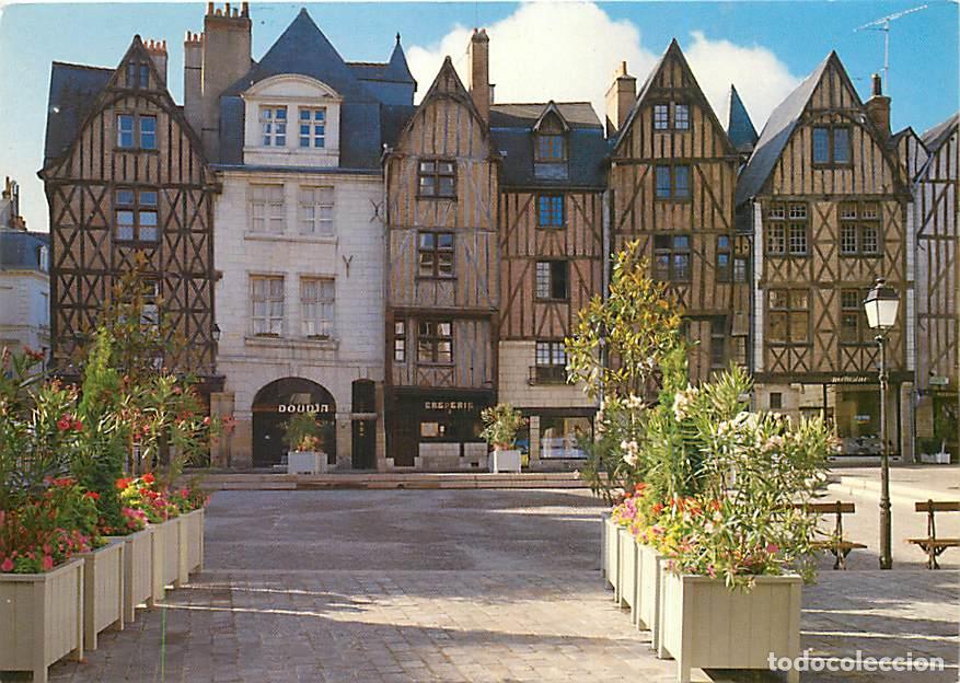 Postales: Francia - 37 - Tours - Place Plumereau, maisons du Xve si&egrave;cle - Maison &agrave; pans de bois - Carte Neuve