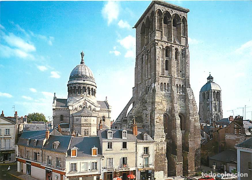 Postales: Francia - 37 - Tours - Tour Charlemagne - Tour de l'Horloge et Basilique Saint Martin - Carte Neuve