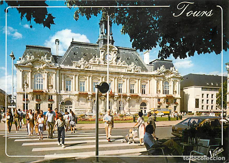 Postales: Francia - 37 - Tours - L'h&ocirc;tel de ville, place Jean-Jaur&egrave;s - Automobiles - Carte Neuve - CPM - Voir