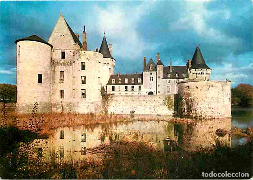 Postales: Francia - 45 - Sully sur Loire - Le Ch&acirc;teau dominant la Sange - La Fa&ccedil;ade Ouest et la Tour ras&eacute;e - C