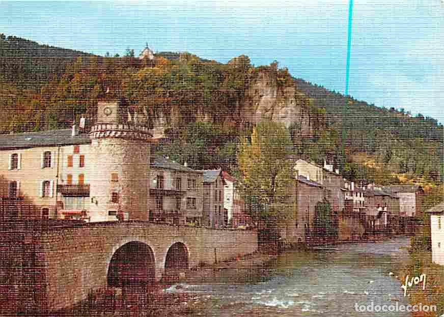Postales: Francia - 48 - Meyrueis - La tour de l'horloge et les bords de la Jonte - CPM - Voir Scans Recto-Ver