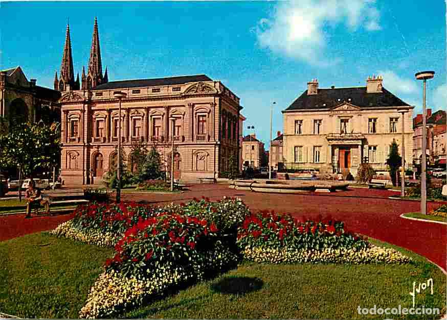 Postales: Francia - 49 - Cholet - La Place Travot - Fleurs - Flamme Postale de Mortagne sur S&egrave;vre - Fleurs - C