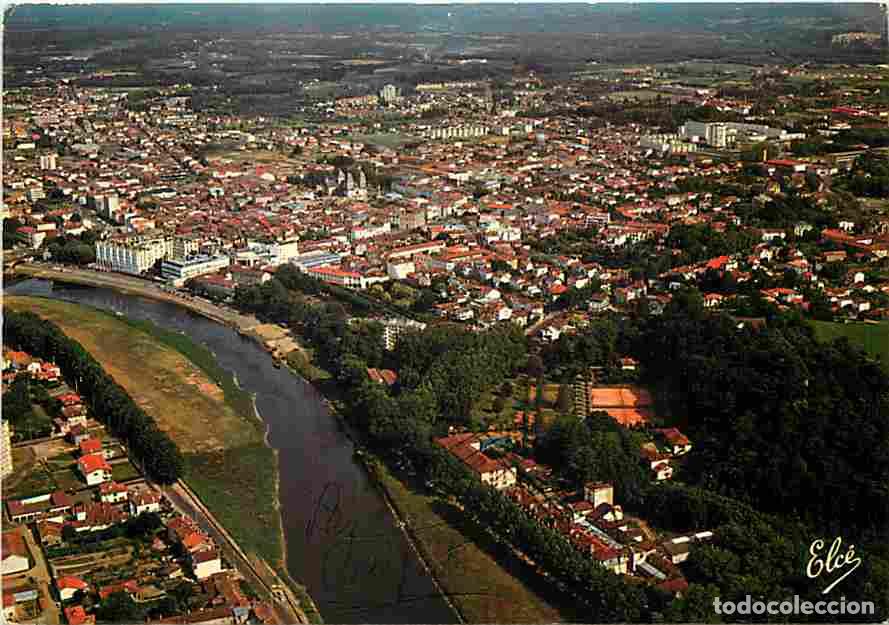 Postkarten: Francia - 40 - Dax - Vue G&eacute;n&eacute;rale a&eacute;rienne - Les bords de l'Adour - Hotel des Baignots - Les Jardins