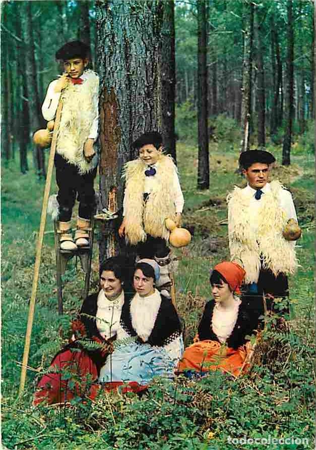 Postais: Francia - 40 - Landes - Folklore - Groupe Folklorique Lous Cadetouns - Echassiers Landais - CPM - Vo