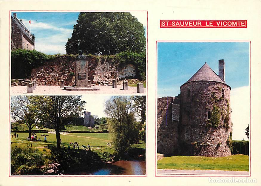 Postais: Francia - 50 - Saint Sauveur le Vicomte - Multivues - Vieilles pierres - Flamme Postale de Saint Sau