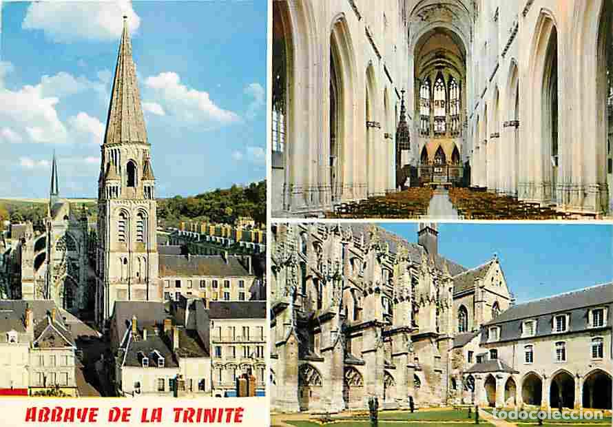 Postales: Francia - 41 - Vendome - Ancienne Abbaye de la Trinit&eacute; - La nef et le clo&icirc;tre - Multivues - Carte Ne