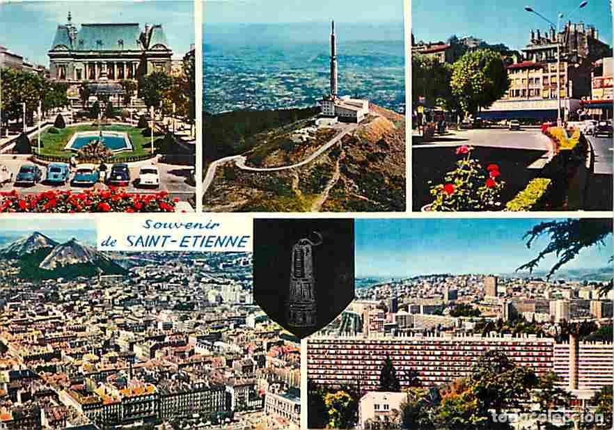Cartoline: Francia - 42 - Saint-Etienne - Multivues - Blasons - Automobiles - Flamme Postale - CPM - Voir Scans