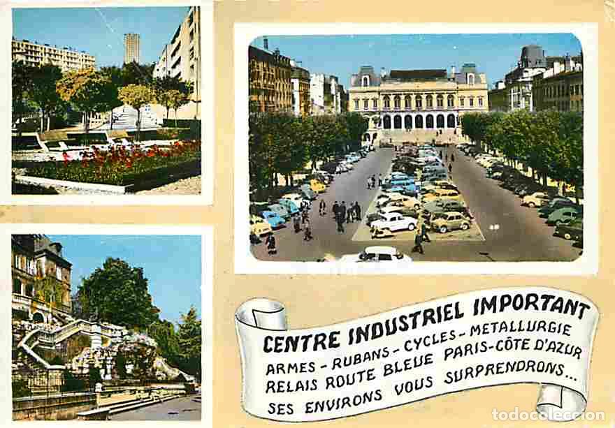 Cartoline: Francia - 42 - Saint-Etienne - Multivues - Automobiles - Flamme Postale - CPM - Voir Scans Recto-Ver