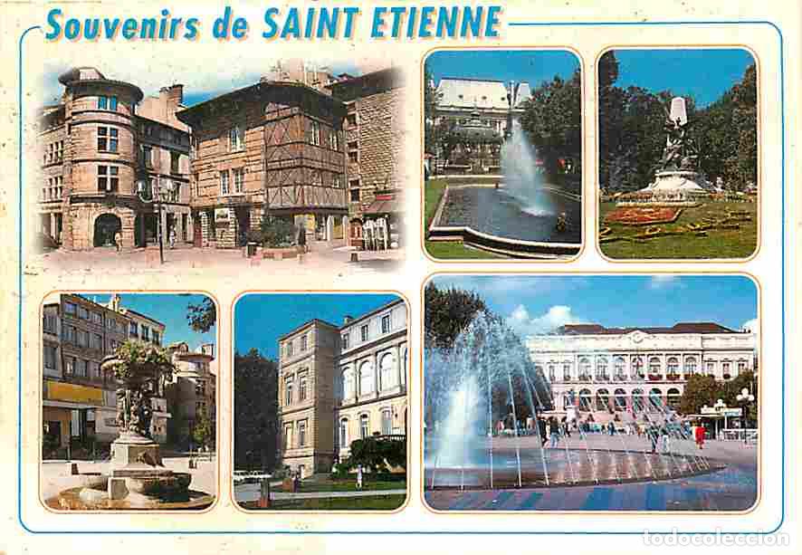 Cartoline: Francia - 42 - Saint-Etienne - Multivues - Jets d'eau - CPM - Voir Scans Recto-Verso