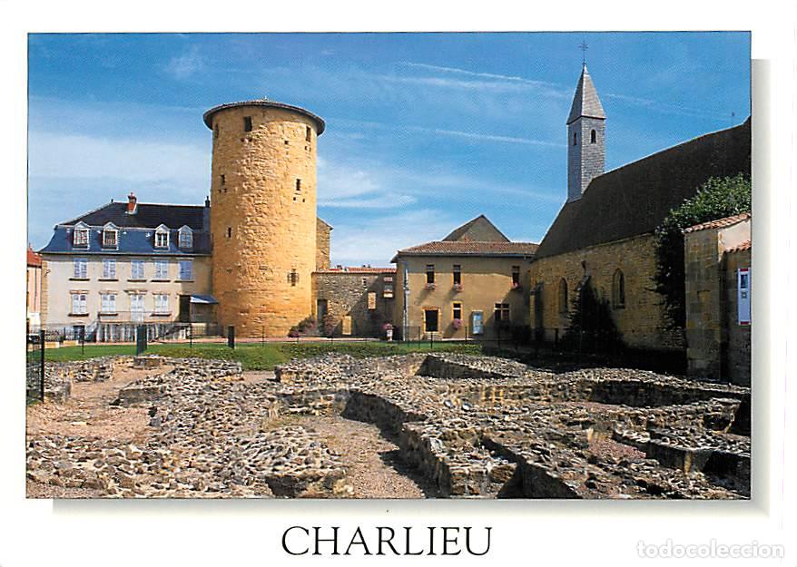 Postais: Francia - 42 - Charlieu - Abbaye B&eacute;n&eacute;dictine - Les ruines de l'&eacute;glise prieurale et la tour Philippe
