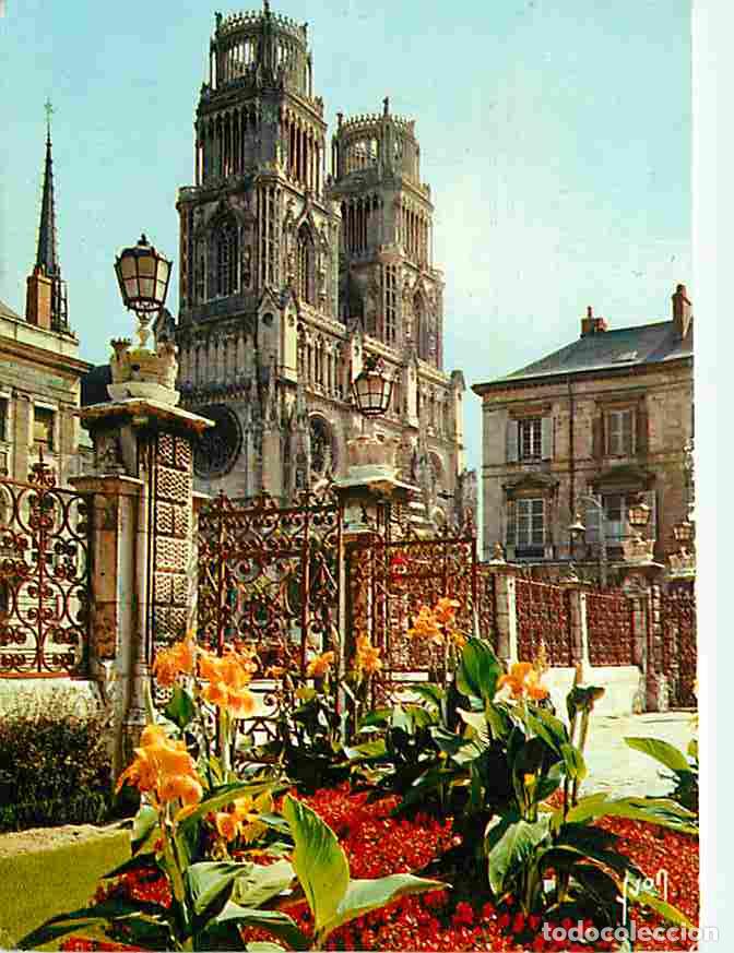 Postales: Francia - 45 - Orl&eacute;ans - La Cath&eacute;drale Sainte Croix - Les Tours - Flamme Postale de La Fert&eacute; Saint A