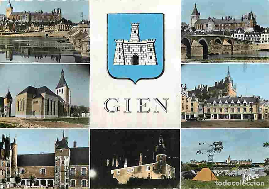 Cartoline: Francia - 45 - Gien - Multivues - Blasons - Automobiles - Flamme Postale - CPM - Voir Scans Recto-Ve