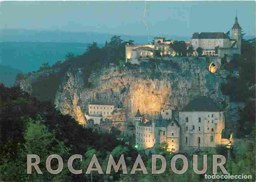 Cartes Postales: Francia - 46 - Rocamadour - Le Rocher illumin&eacute; - Nuit - CPM - Voir Scans Recto-Verso