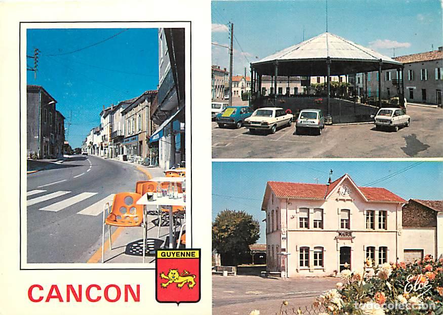 Postales: Francia - 47 - Cancon - Multivues - Automobiles - Blasons - CPM - Voir Scans Recto-Verso