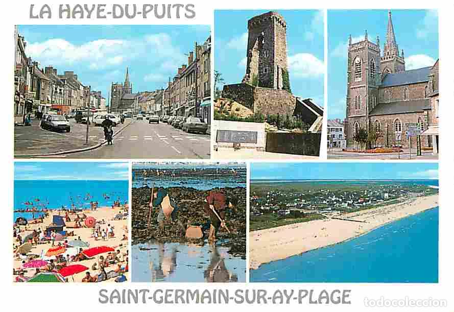 Cartes Postales: Francia - 50 - La Haye du Puits - Saint Germain sur Ay Plage - Multivues - Automobiles - Carte Neuve