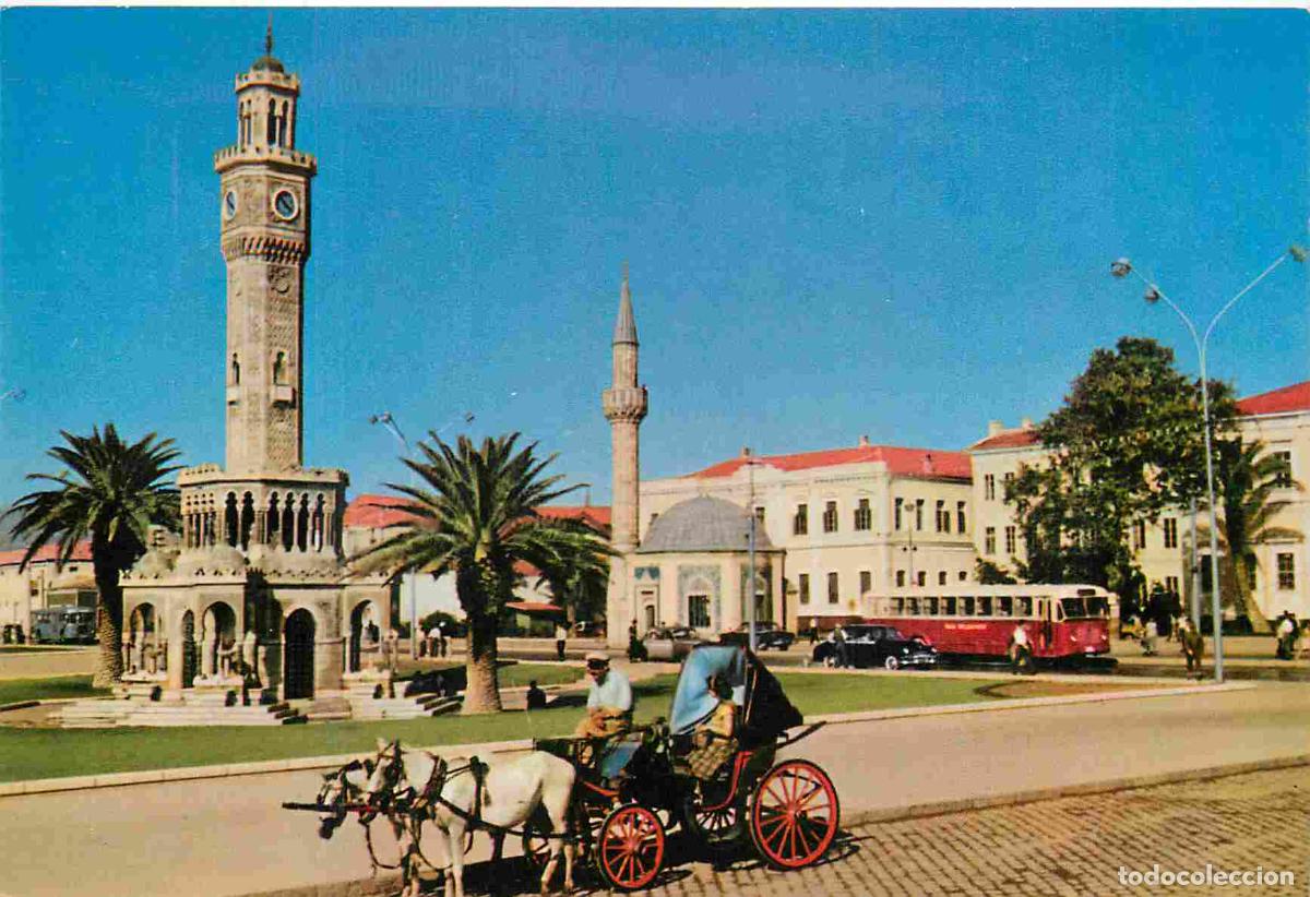 Postkarten: Turquie - Izmir - Konak meydani saat kulesi ve konak camii - konak square clock tower and konak mosq