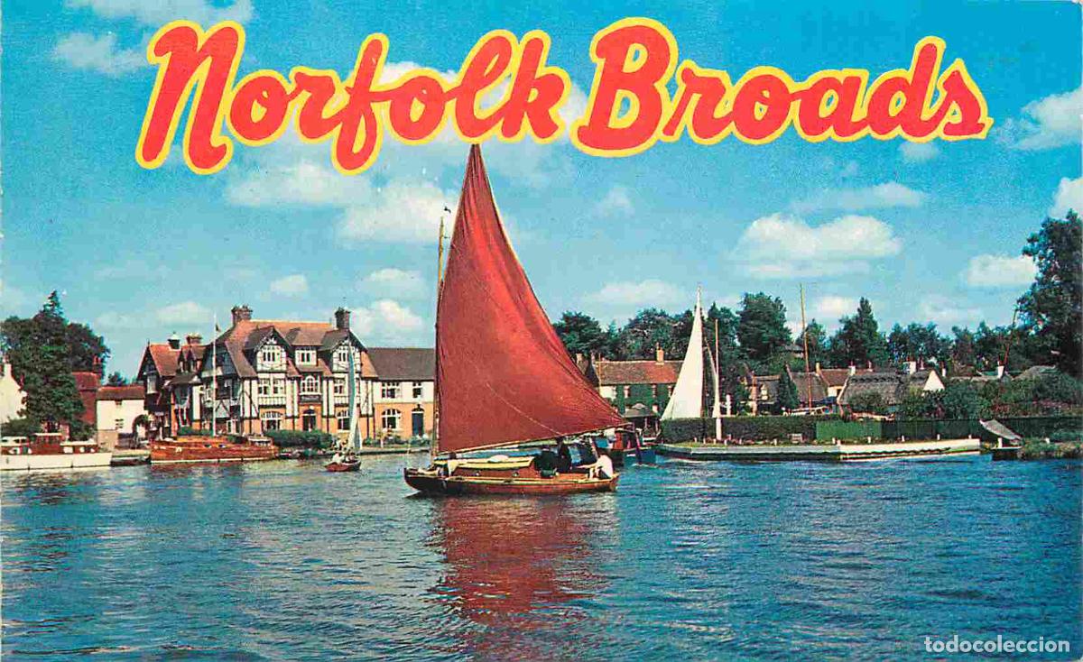Postales: Royaume-Uni - Horning - River bure and swan hotel - a colourful scene on the norfolk broads The swan