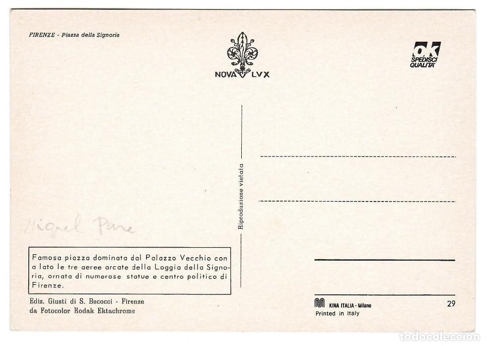 Postales: Firenze - Piazza della Signoria - Foto 2