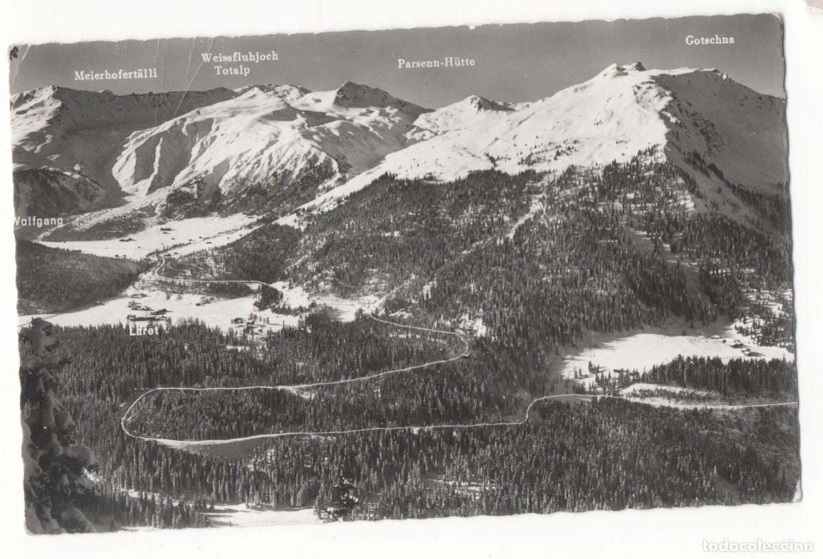 Postales: -Suiza-Carreras de descenso desde Parseen y Gotschna-Alpes suizos-sin circular-