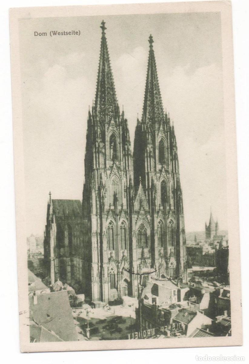 Postais: Postal principios del XX-Alemania-Catedral de Colonia-circulada-