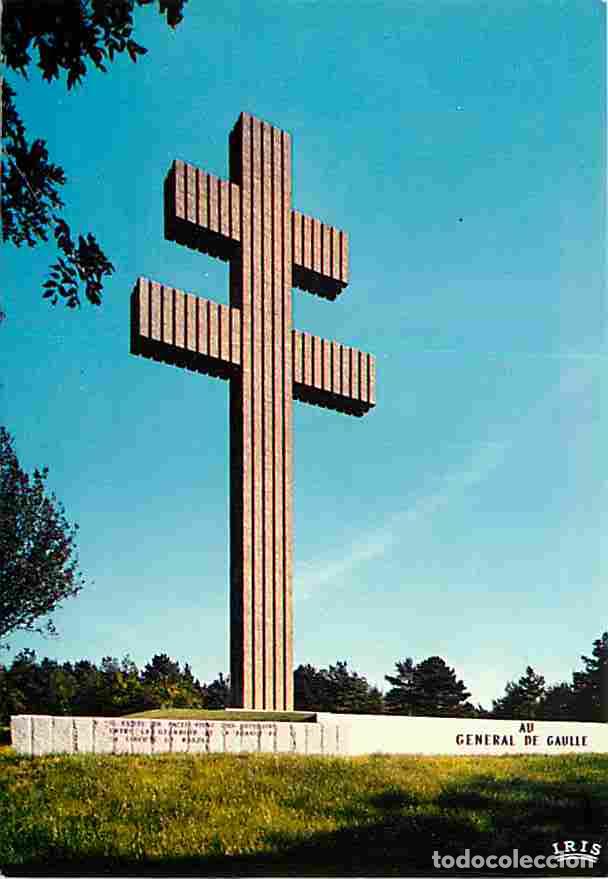 Cartoline: Francia - 52 - Colombey les Deux Eglises - M&eacute;morial du G&eacute;n&eacute;ral de Gaulle - Croix de Lorraine - Carte
