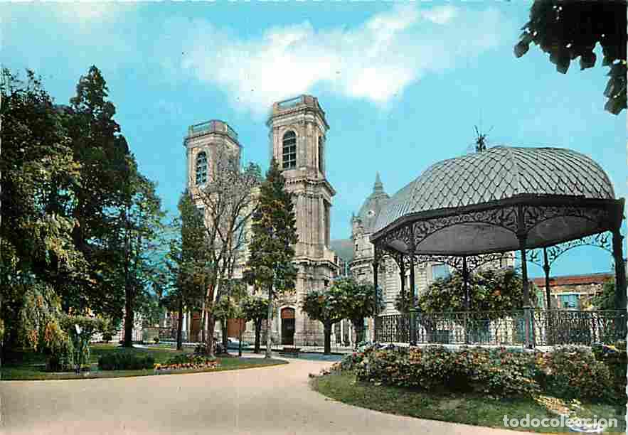 Postais: Francia - 52 - Langres - Le Square Jeanne Manc&eacute; et la Cath&eacute;drale - Kiosque &agrave; musique - Carte Neuve -