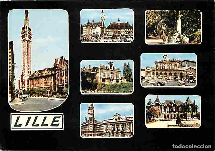 Postais: Francia - 59 - Lille - Multivues - Automobiles - Flamme Postale Salon de l'Auto 1966 - CPM - Voir Sc