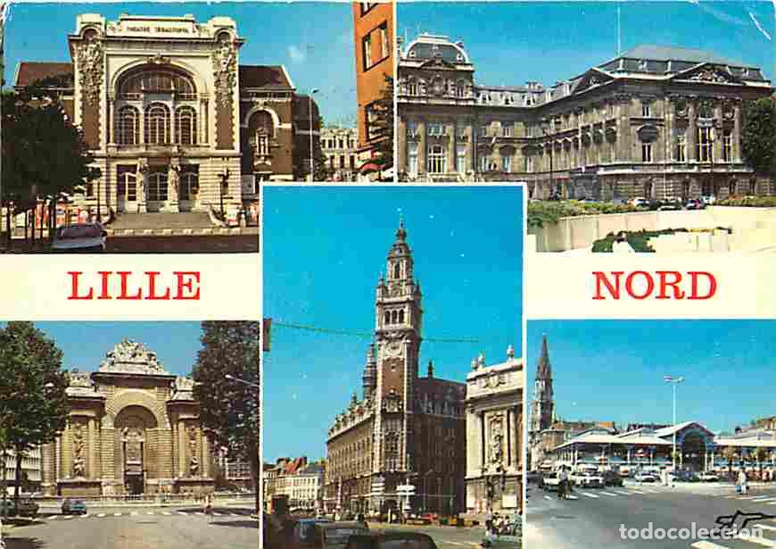 Postais: Francia - 59 - Lille - Multivues - Automobiles - Flamme Postale de Ronchin - CPM - Voir Scans Recto-