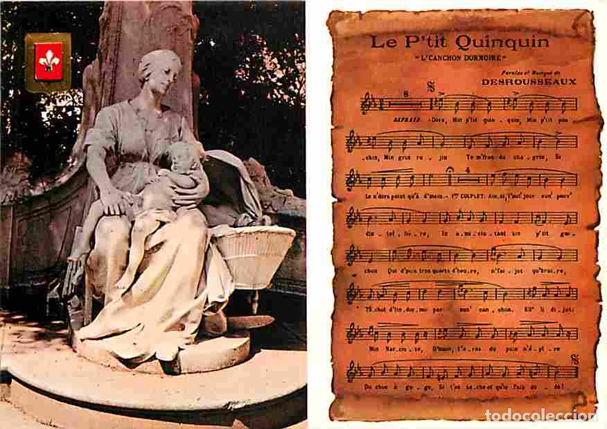 Postais: Francia - 59 - Lille - Le P'tit Quinquin - Multivues - Paroles et Partition de la Chanson de Desrous
