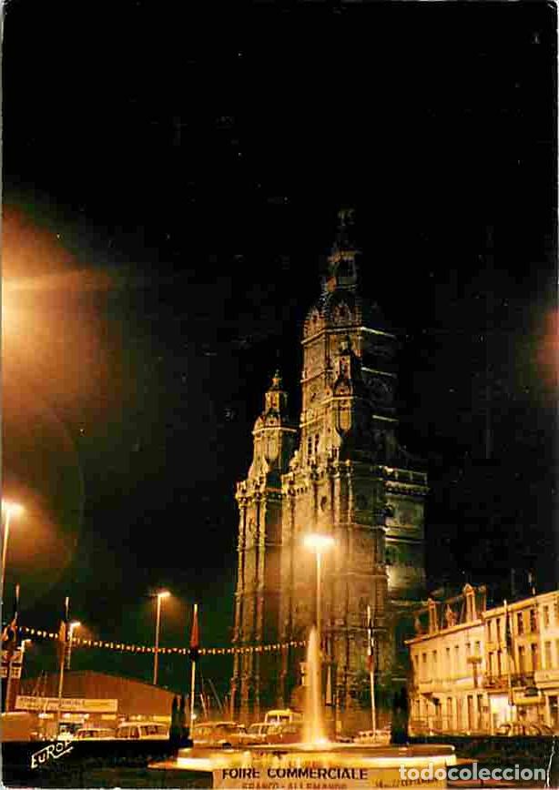 Postales: Francia - 59 - Saint Amand les Eaux - La Tour de l'ancienne Abbaye - Vue de Nuit - Automobiles - Fla