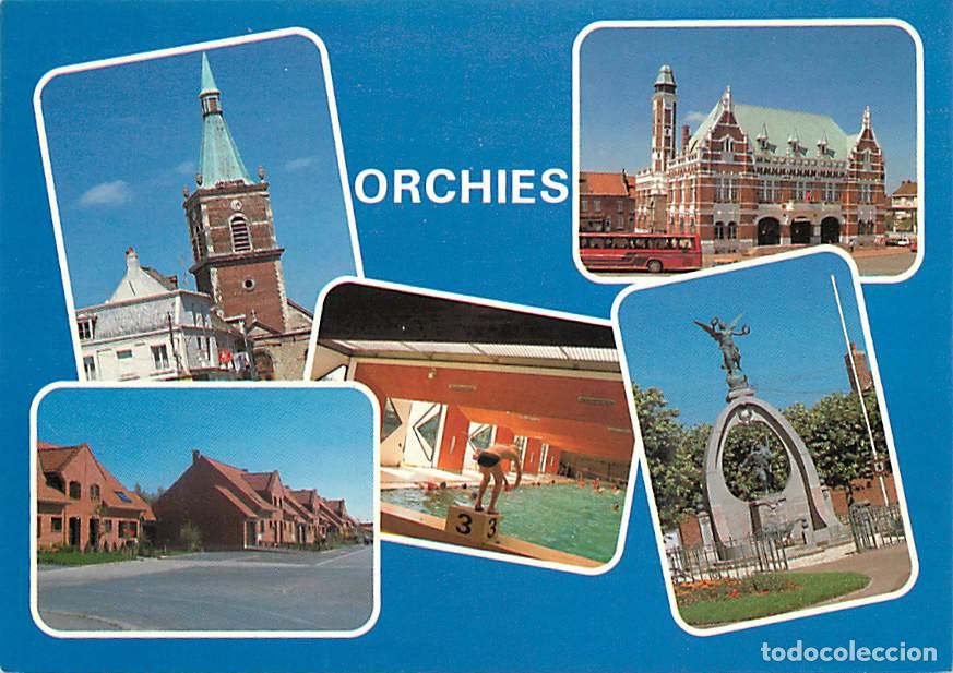 Postcards: Francia - 59 - Orchies - Multivues - Eglise - H&ocirc;tel de ville - Nouveaux quartiers - Piscine - Monume