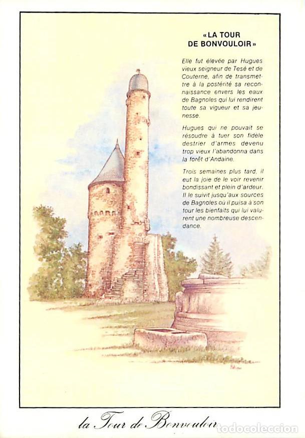 Postales: Francia - 61 - Bagnoles de l'Orne - La Tour de Bonvouloir - Illustration originale de Patrique Thieb