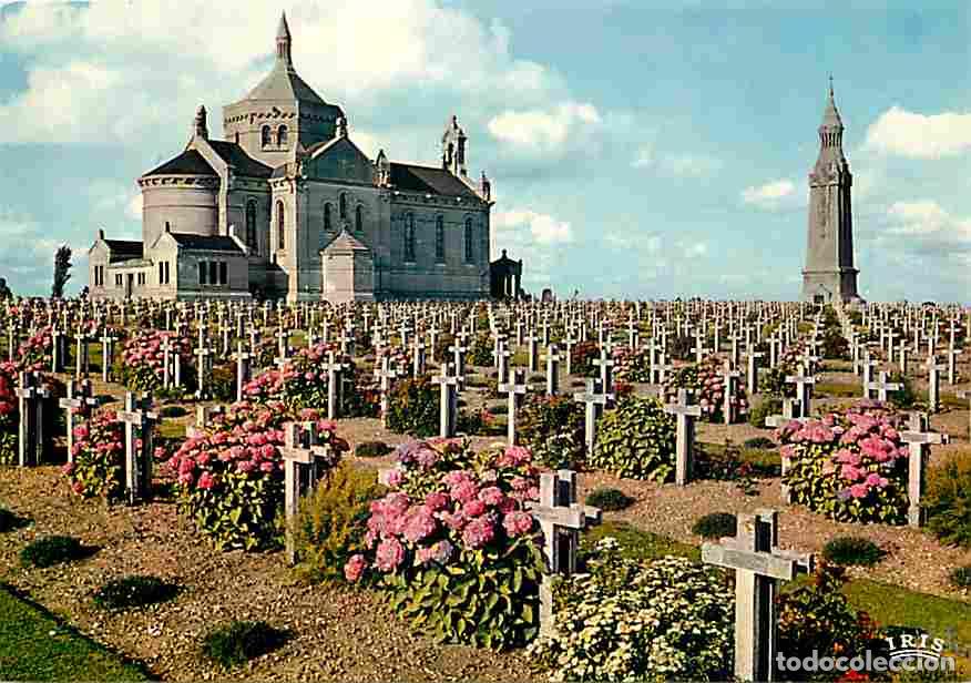 Postales: Francia - 62 - Notre Dame de Lorette - Le cim&eacute;ti&egrave;re national - La chapelle - La Tour - Carte Neuve -