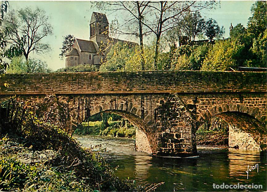 Cartoline: Francia - 61 - Saint Ceneri le Gerei - L'&eacute;glise et la Sarthe dans les.Alpes Mancelles - CPM - Voir S