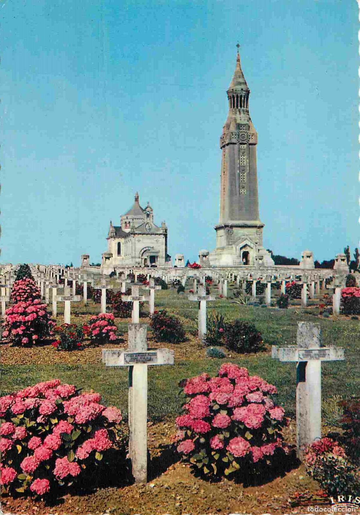 Postales: Francia - 62 - Notre Dame de Lorette - Le Cimeti&egrave;re Militaire - La Tour et la Chapelle - Carte Dente
