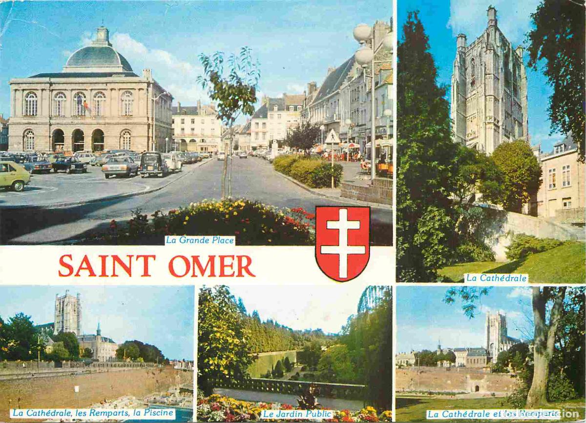 Cartes Postales: Francia - 62 - Saint Omer - Multivues - Blasons - CPM - Flamme Postale - Voir Scans Recto-Verso